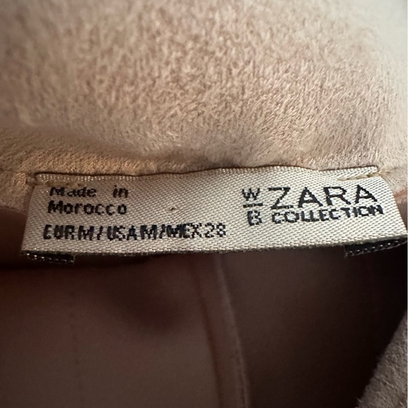 ZARA | Beige Faux Suede High Waisted Shorts (M) - Picture 8 of 8